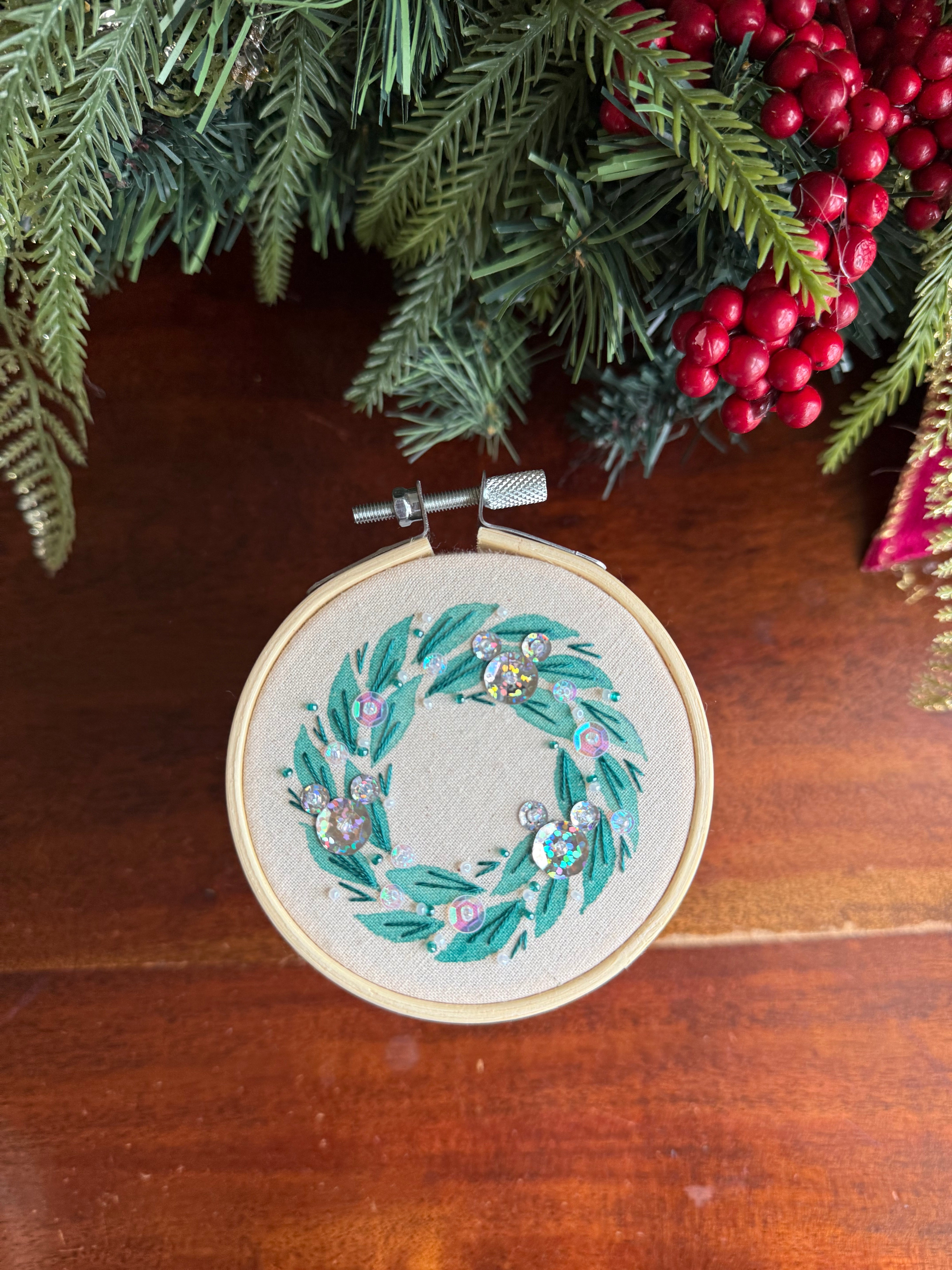 Hidden Mickey - Silver Wreath