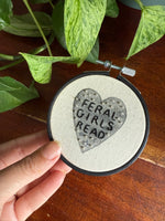 Load image into Gallery viewer, Love Heart - Feral Girls Read (Black)
