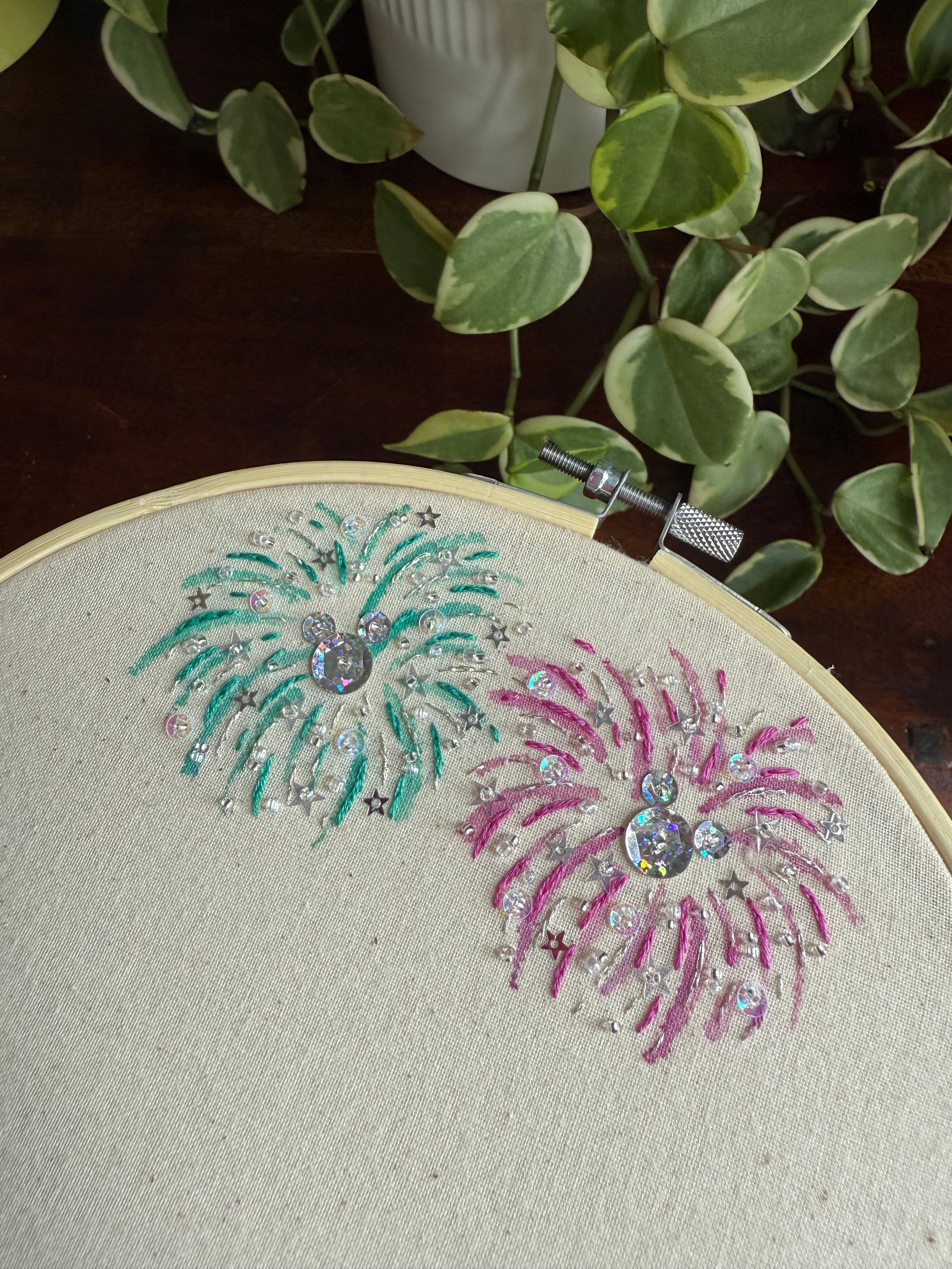 8” Fireworks Autograph Hoop - Ready to Ship