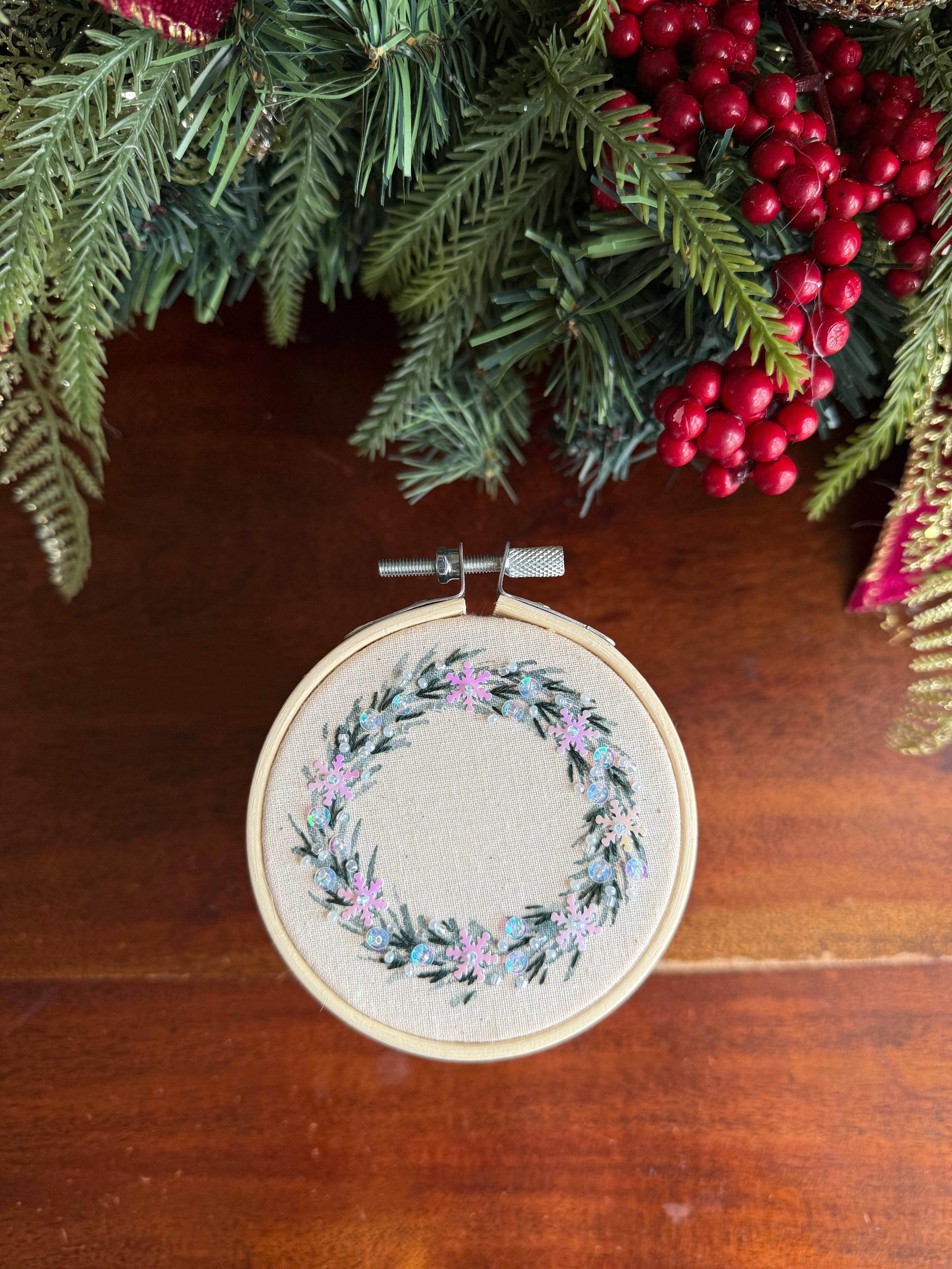 Wreath 9 - Evergreen Snowflakes