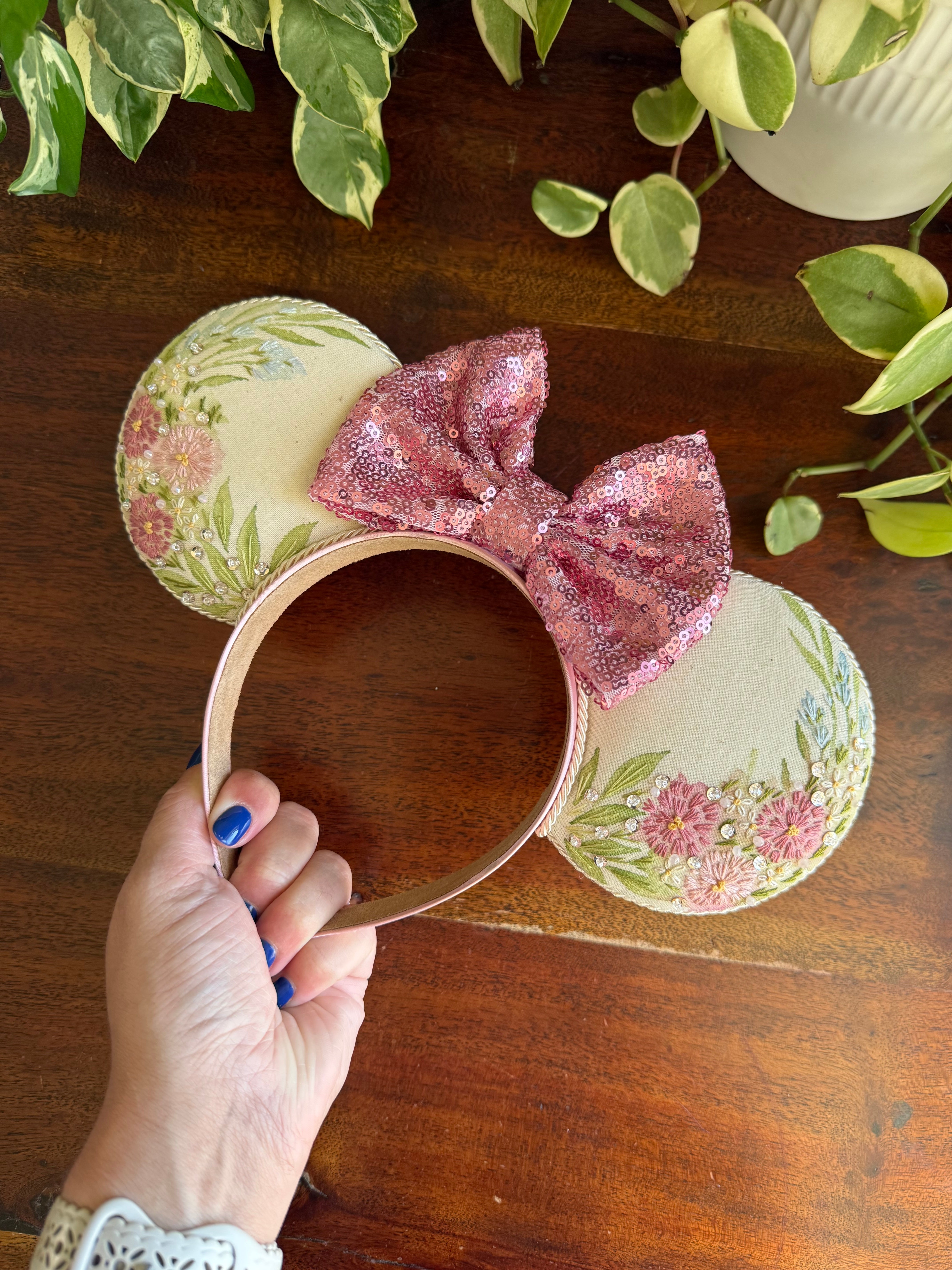 Dusty Rose Mickey Ears - Ready to Ship