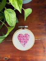 Load image into Gallery viewer, Love Heart - Feral Girls Read (Pink)
